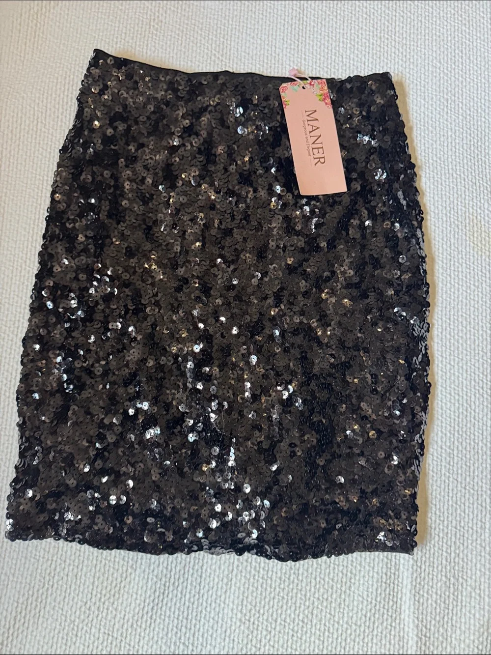Maner NWT Women’s Black Sequin Mini Skirt Size XS